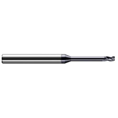 Harvey Tool .5mm dia. x 0.0050 in. Radius x 0.03 in. x 0.16 in. Reach Carbide Corner Radius End Mill, 4 Flutes 729420-C3